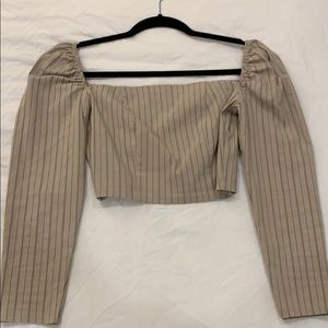 Urban Outfitters Square Neck Striped Crop Top